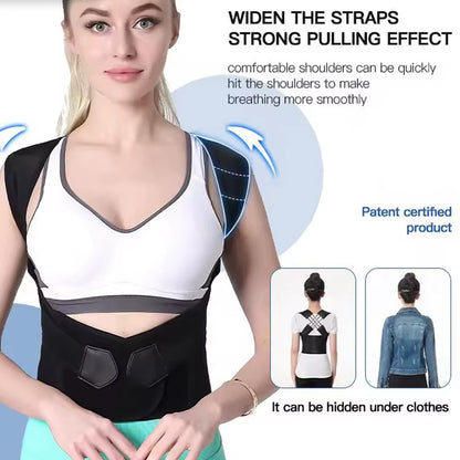 Adult Posture Corrector Belt - Breathable Back Support Strap for Improved Sitting Position for Men and Women