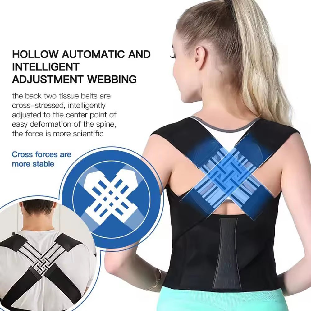 Adult Posture Corrector Belt - Breathable Back Support Strap for Improved Sitting Position for Men and Women